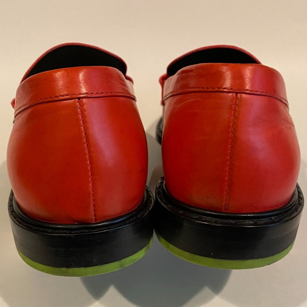 Longchamp Red Leather Loafers - Picture 4 of 8